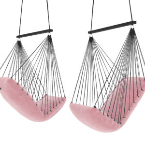 домашние качели мебель интерьер кресло розовый с веревками